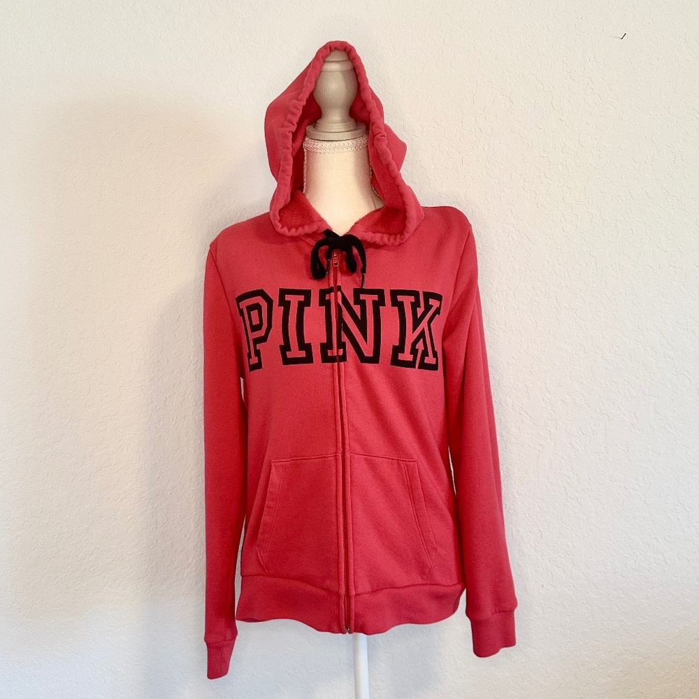 PINK Victoria's Secret Full-Zip Hoodie, Size M - Picture 5 of 9